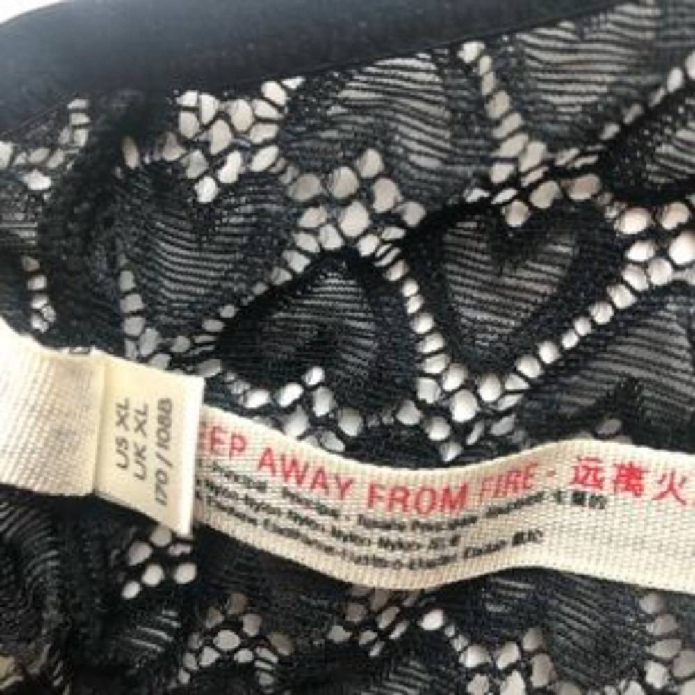 Free People Kelly Heart Lace Bra & Thong Set Size XL NEW - Picture 10 of 11